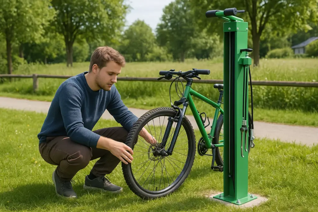Nachhaltige Fahrradstation