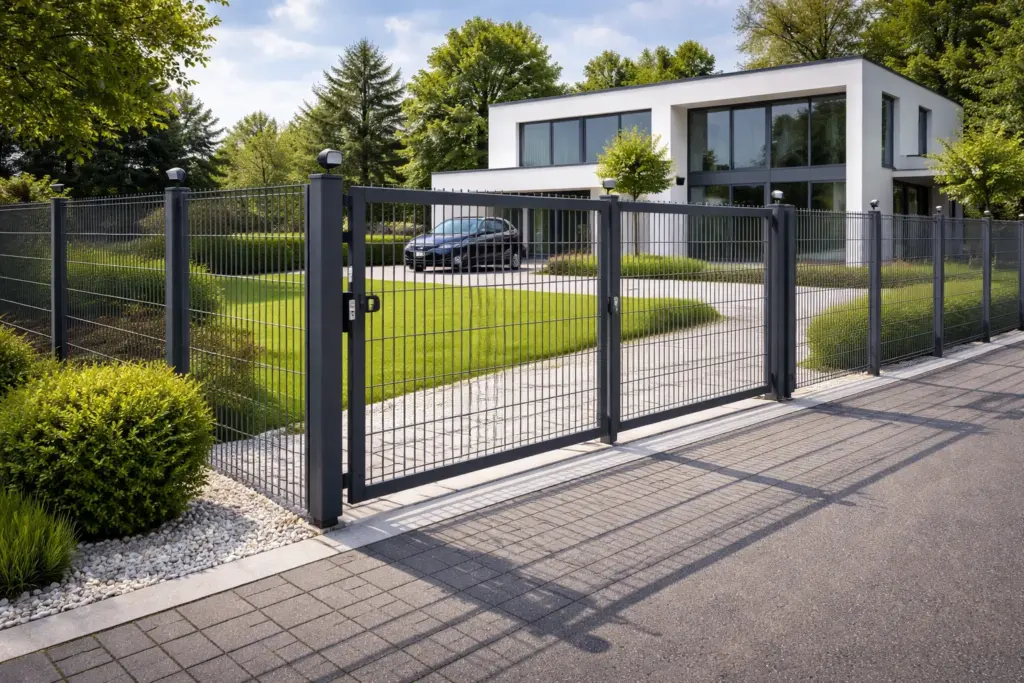 Grundstückssicherung mit Doppelstabmattenzäunen