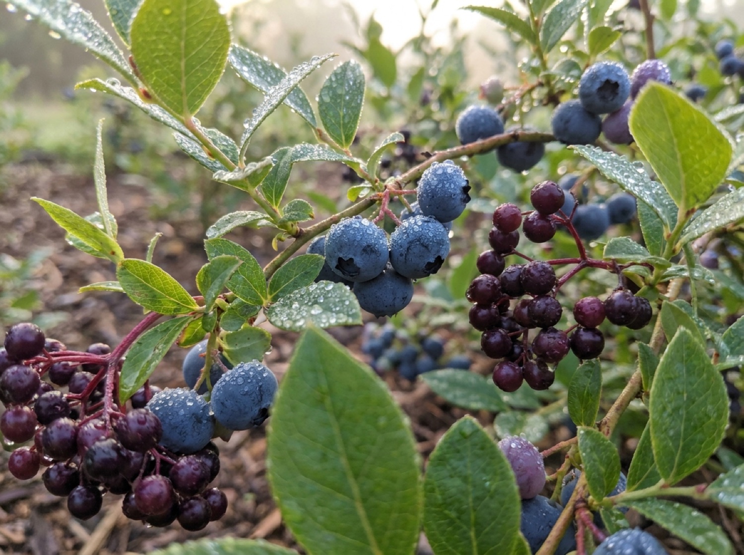 Beerensträucher im Garten, deren Terpene für den fruchtigen Pflanzenduft sorgen
